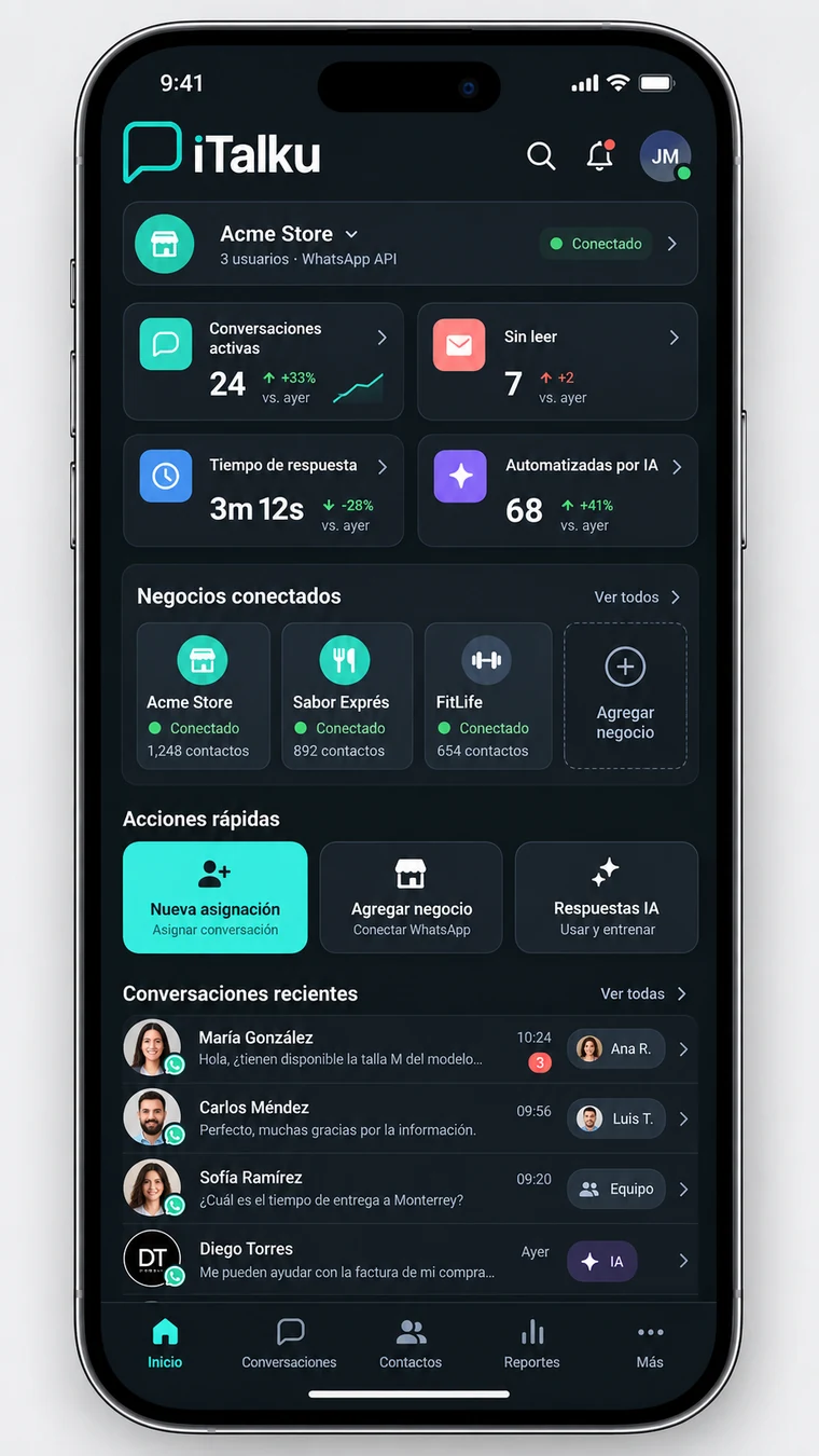 Pantalla de inicio de iTalku en iPhone